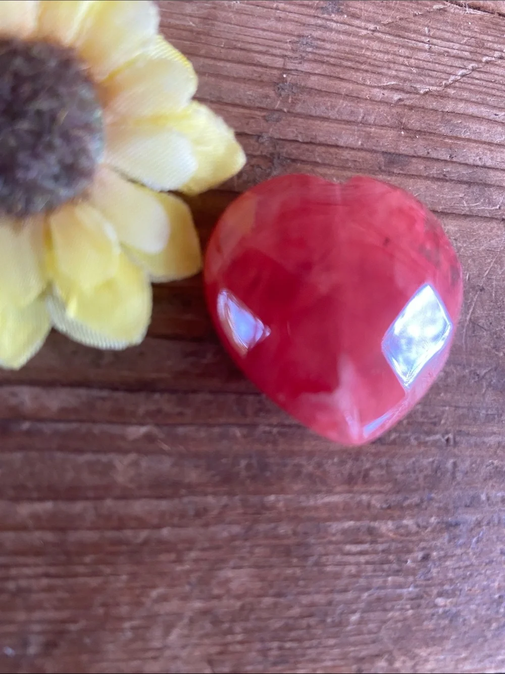 Red Heart Gemstone Accent - Decorative Home Accent